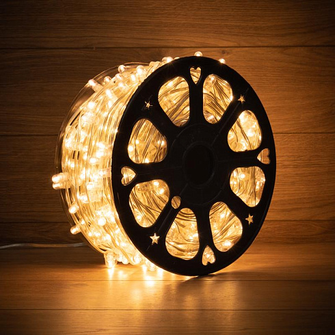 Гирлянда LED Клип-лайт 12 V, прозрачный ПВХ, 150 мм, цвет диодов Теплый белый, Flashing (Белый) | 325-166 | NEON-NIGHT