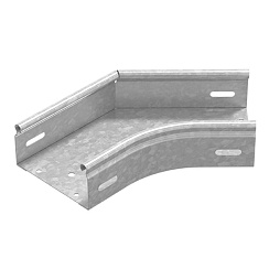 Угол плоский плавный универсальный 45 град. к лотку 500х50, толщ. 1,0 мм, Сендзимир цинк, 087955 | УПТРП45-500х50-1,0-R100-СЦ |  Ostec