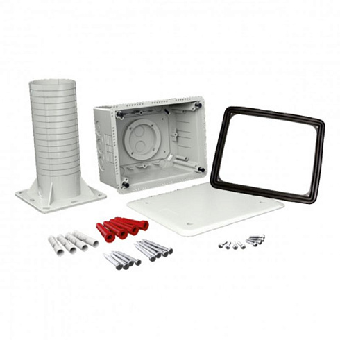 Коробка с тубусом и крышкой для утепленного фасада KUZ-VI (KB) 140х180х1230-330 мм | KUZ-VI_KB | Kopos