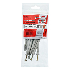 Дюбель-гвоздь 6х80 гриб. манжета (полипропилен) (10 шт) - пакет ( 0,068 кг) | 103902 | Tech-KREP