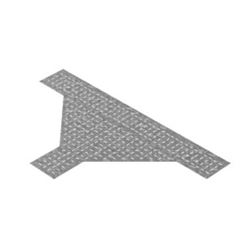 Донная вставка для тройника для лотков ЛКР 400, толщ. 1,0 мм, Сендзимир цинк, 041424 | ДВТЛЛКР-400-1,0-СЦ |  Ostec