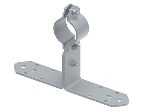 Держатель молниеприемного стержня 40 мм на пластине, гор. цинк, 395103 | МД-103-ГЦ |  Ostec
