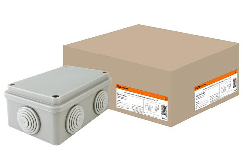 Коробка распределительная о/п 120х80х50мм, крышка, IP55, 6 вх. | SQ1401-0105 | TDM