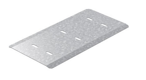 Протектор соединения лотков шириной 100 мм универсальный, толщ. 1,2 мм, Сендзимир цинк | ПРУМ-100-1,2-СЦ | Ostec