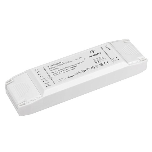 Блок питания ARV-SP-24090-PFC-DALI-1-10V-PD (24V, 3.75A, 90W) (Arlight, IP20 Пластик, 5 лет) | 041386 | Arlight