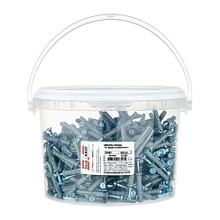 Дюбель-гвоздь 6х40 пот. манжета (полипропилен) (500 шт) - ведро ( 1,801 кг) | 113144 | Tech-KREP