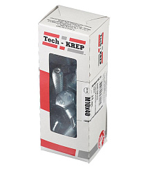 Болт DIN933 с шестигранной головкой оцинк. М10х40 (15 шт) - коробка с ок. Tech-K ( 0,476 кг) | 105216 | Tech-KREP