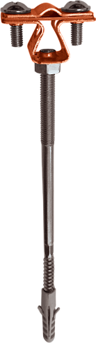 Держатель проводника круглого 8-10 мм для бетонного фасада, медь|90024|Ezetek