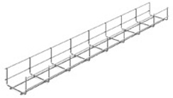 Проволочный лоток 100х60х3000, толщ. 3,5 мм, гальван. цинк, 015160 | ПЛМ-100х60х3000-3,5-ЭЦ |  Ostec