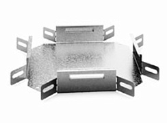 Угловой соединитель крестообразный к лотку 200х50, толщ. 1,0 мм, Сендзимир цинк, 032425 | УСХ-200х50-1,0-СЦ |  Ostec