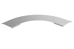 Крышка к повороту 90 град. для лестничного лотка НЛО 400, толщ. 1,0 мм, Сендзимир цинк, 023141 | КПЛНЛО90-400-1,0-R330-СЦ |  Ostec
