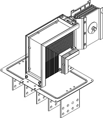 Секц. флан. вниз Тип1 3200А Al 3L+N+1/2PE IP55 тран. IEK | LB-3200A5-35-F-FD1 | IEK
