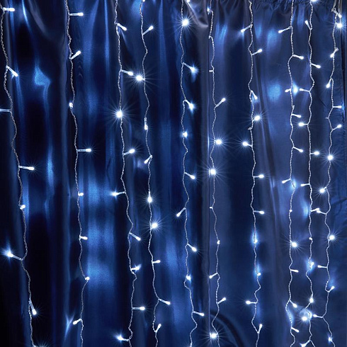 Гирлянда-занавес 230V 480 LED 3*3м, 5000K, IP44 , сетевой шнур 3м в комплекте, CL24 | 41627 | FERON