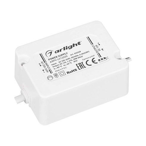 Блок питания ARPV-LV12020 (12V, 1.67A, 20W) | 033328 | Arlight