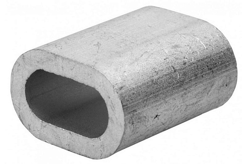 Зажим (наконечник) троса прижимной 8 мм DIN 3093 (1 шт) - ярлык ( 0,026 кг) | 102761 | Tech-KREP