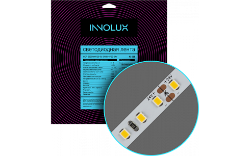 Лента светодиодная 24В 93 528 ИСЛ-2835WW120-9.6-CRI80-IP20-24V | 93528 | INNOLUX