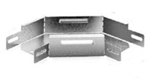 Угловой соединитель плоский 90 град. к лотку 200х50, толщ. 1,0 мм, Сендзимир цинк, 032225 | УСП90-200х50-1,0-СЦ |  Ostec