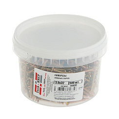 Саморезы оконные с буром 3,9х32 желтые (500 шт) - ведро мал ( 1,028 кг) | 116809 | Tech-KREP