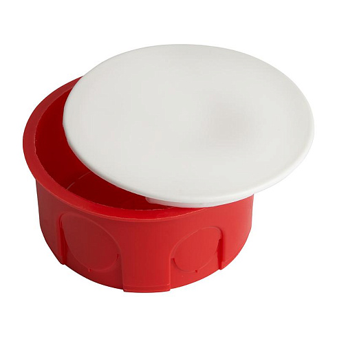 EBX30-01-1-20-80 Коробка монтажная для сплошных стен, с крышкой, D80*40мм, IP20, красный (GE41007) | 49003 | Stekker
