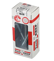 Болт DIN 571 сантехнический оцинк 10х120 (10 шт) - коробка с ок. Tech-Kr ( 0,61 кг) | 126562 | Tech-KREP