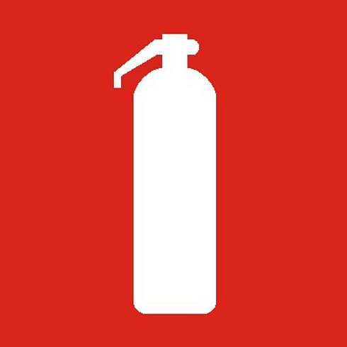 Пиктограмма (Пластина) Огнетушитель  (200*200) в комплекте 2 штуки для MIZAR SI | 2502000140 | Световые Технологии