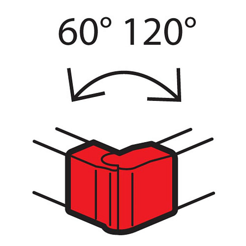 Внешний изменяемый  угол - от 60° до 120° - для кабель-каналов Metra 160x50 | 638092 | Legrand