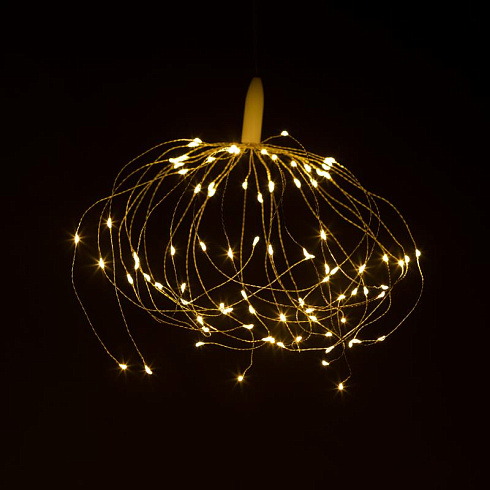 Светодиодная новогодняя гирлянда  ENIS-90W подвесной светильник Салют теплый белый 90 led 2*AA | Б0060541 | ЭРА