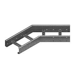 Поворот 45 град. для лестничного лотка ЛКР 500х160, толщ. 2,0 мм, Сендзимир цинк, 030056 | ПЛЛКР45-500х160-2,0-СЦ |  Ostec