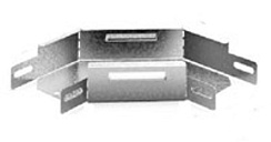 Угловой соединитель плоский 90 град. к лотку 100х100, толщ. 1,0 мм, Сендзимир цинк, 032211 | УСП90-100х100-1,0-СЦ |  Ostec