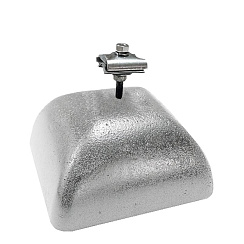 Держатель-зажим соединительный круглого проводника 8-10 мм, оцинк. с бетоном 3.5 кг|71925|Ezetek