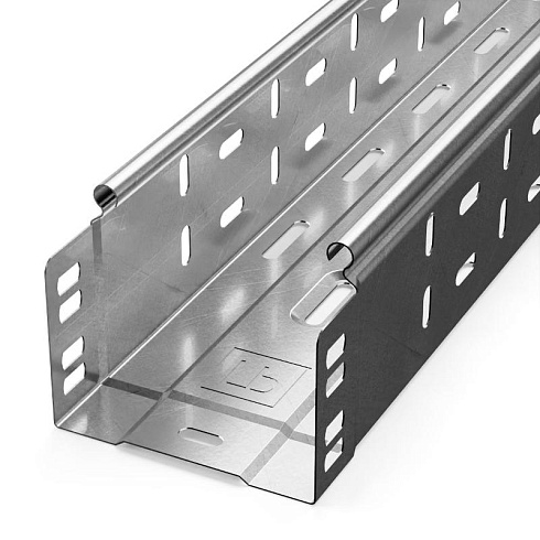 Лоток перфорированный Стандарт INOX (AISI 304) 100х80х3000 (0,8 мм) (3 м/уп) | PR16.2330 | Промрукав