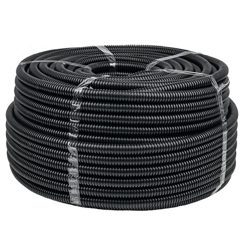 Труба гофр. FRHF  с зондом d50мм (20м.) черная Plast EKF PROxima | FRHF-50 | EKF