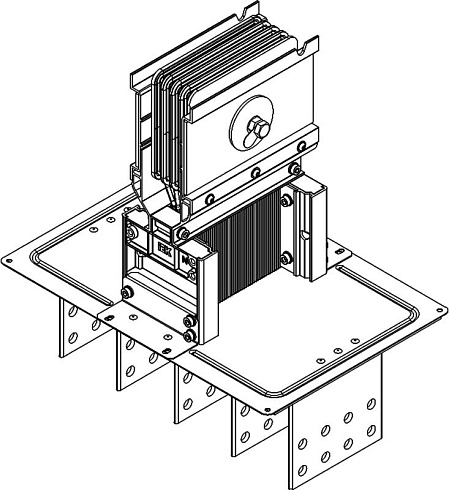 Секц. флан. Тип1 1600А Al 3L+N+1/2PE IP55 тран. IEK | LB-1600A5-35-F-F1 | IEK