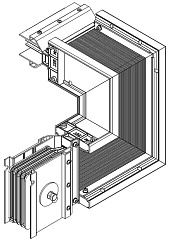 Секция Z вверх лев. 630А Al 3L+N+PER НК IP55 тран. IEK | LB-0630A4-25-F-ZUL | IEK
