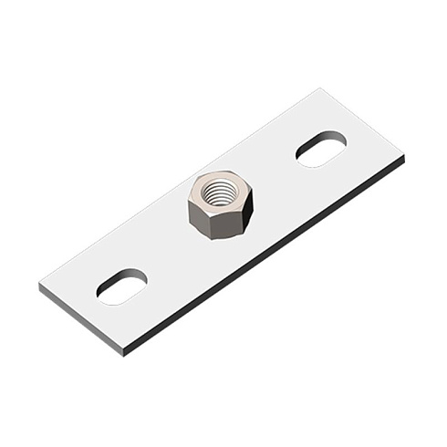 Опора пластина М10, толщ. 4,0 мм, гальван. цинк, 868373 | ОПП-М10-4,0-ЭЦ |  Ostec