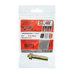 Анкерный болт с гайкой 10х50 (1 шт) - пакет ( 0,032 кг) | 103919 | Tech-KREP