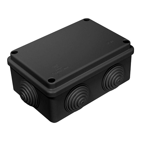Коробка распределительная для о/п черная 120х80х50 (64шт/кор) IP55 безгалогенная (HF) | 40-0340-9005 | Промрукав