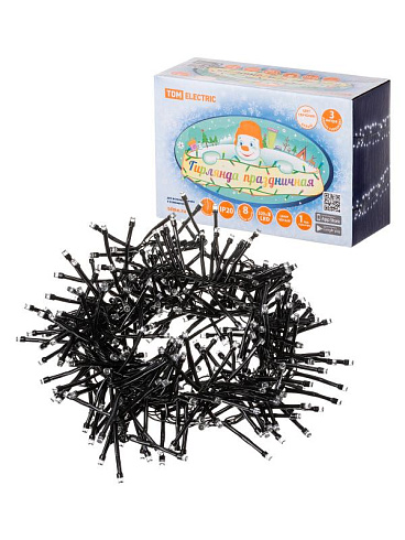 Гирлянда светодиодная "Роса105 конский хвост" 7x15LED, 1,5 м, многоцвет., 250В , | SQ0361-0061 | TDM ELECTRIC