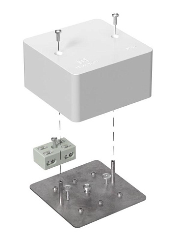 Коробка огнестойкая разветвительная для кабель-канала 40-0460-FR6.0-4-2-Р Е15-Е60 85х85х45 | 40-0460-FR6.0-4-2-Р | Промрукав