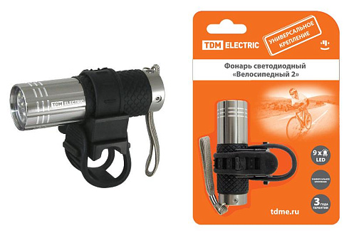 Фонарь велосипедный 9хLED 3хAAA Велосипедный 2, с креплениями | SQ0350-0028 | TDM