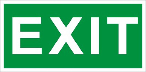 Пиктограмма (Наклейка) Exit (130х260) для URAN/ANTARES | 2502000280 | Световые Технологии