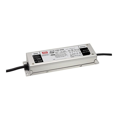 Драйвер 150Вт 24V для светодиодной ленты Meanwell IP67DALI 219x63x35,5 мм | ELG-150-24DA-3Y | VARTON